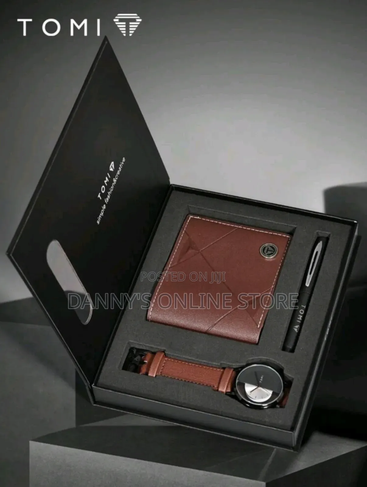 Tomi Tomi Men's Quartz Watch Set Hollow-Out Design Casual