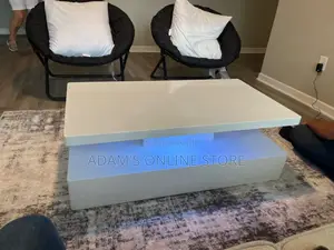 White Led Center Table 60cm by 110cm