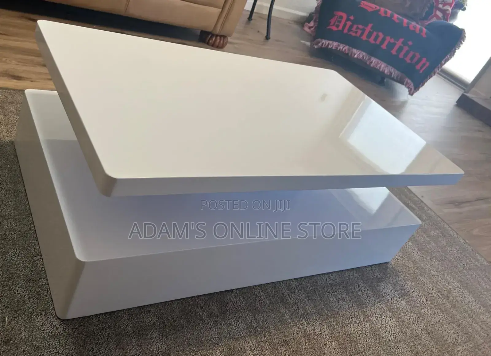 Center Table White 110cm by 58cm Width