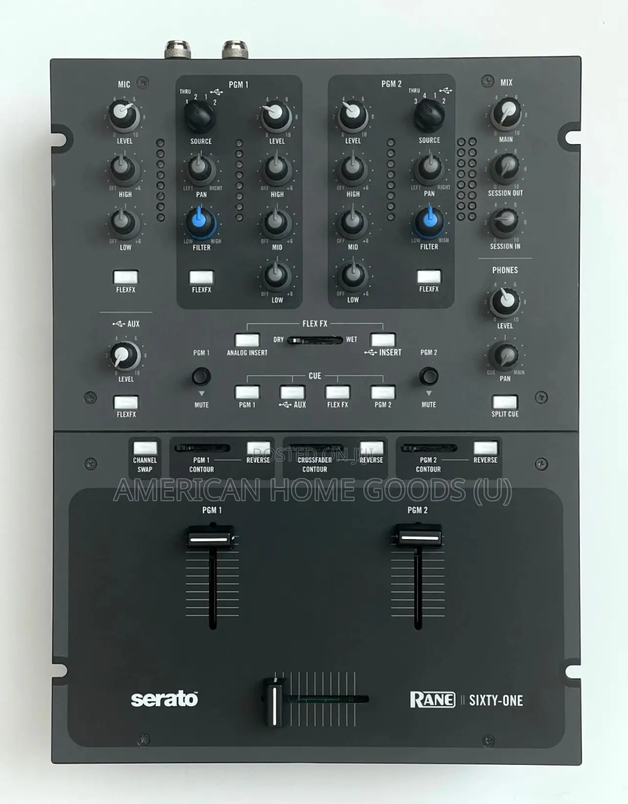 Rane Sixty-One 61 Professional Dj Mixer, 2-Channel, Usb