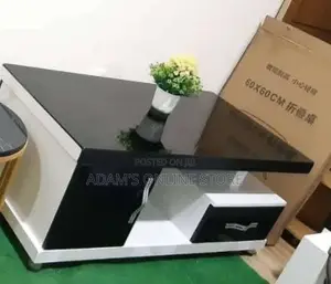 Center Table 58cm by 110cm With Black Glass