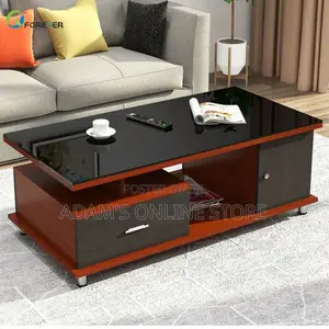 Brown and Black Center Table