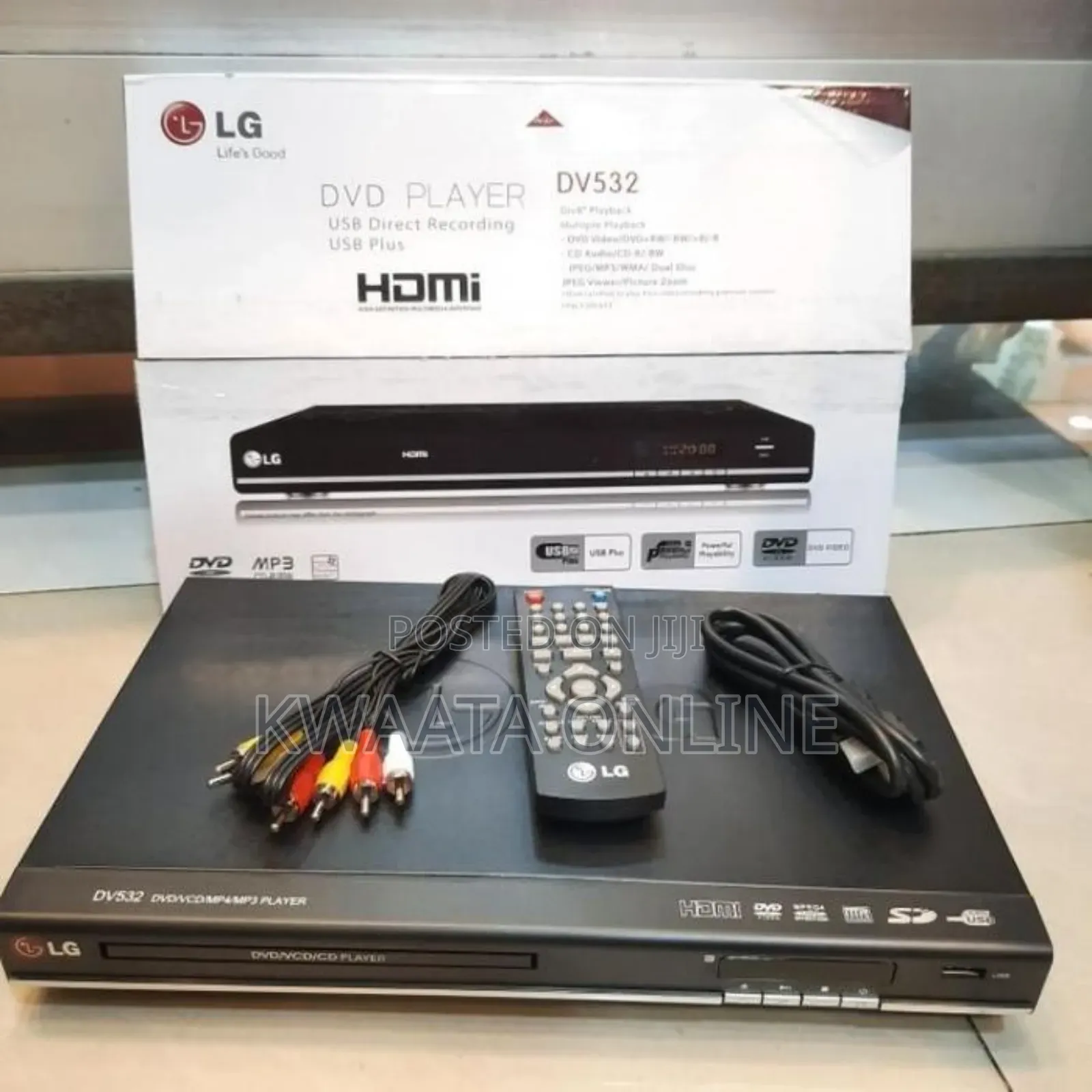Hd DVD Player for Tv Hdmi Av Output With Cable Included in