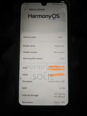 Honor 20i 128 GB Gold