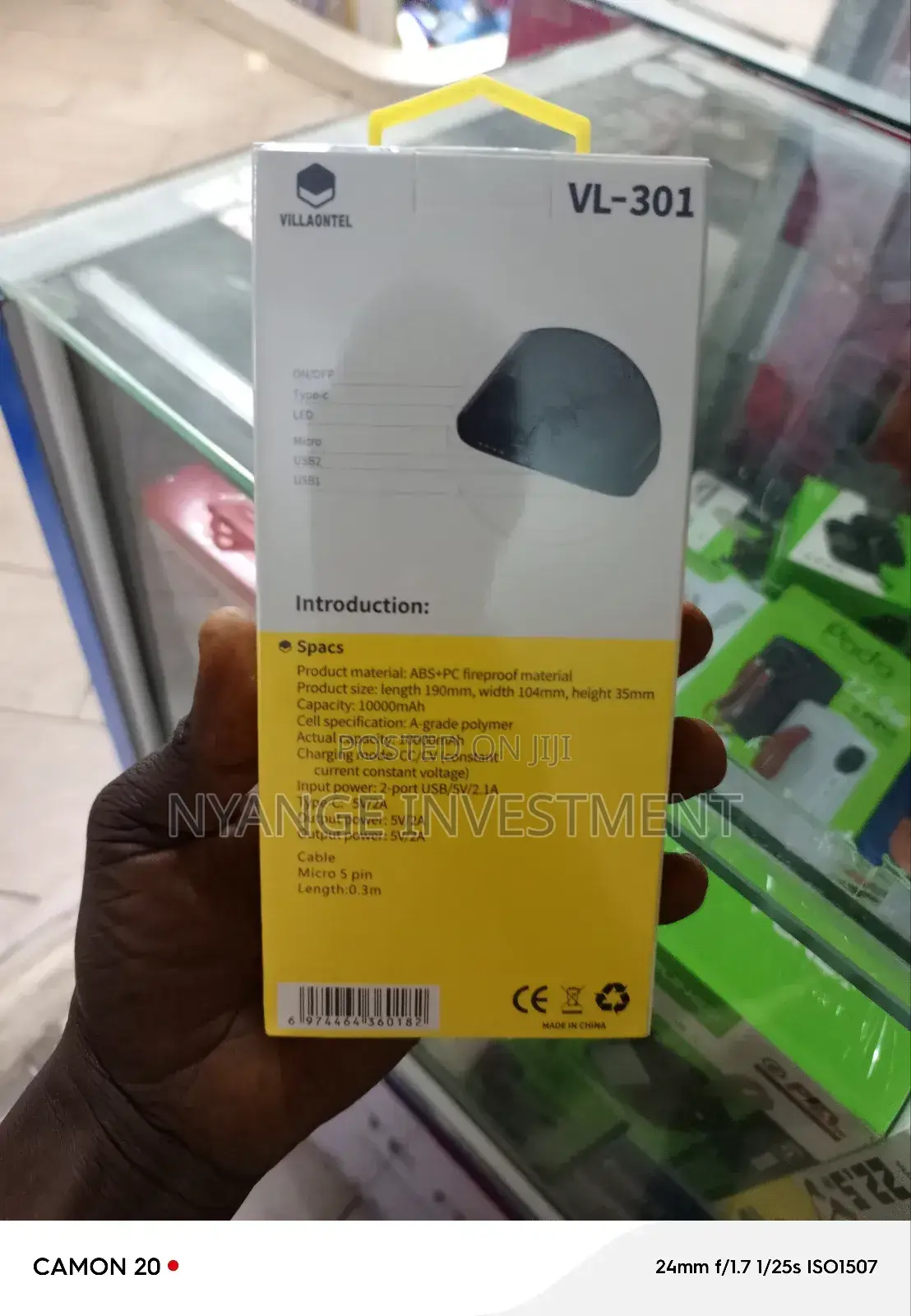 Power Bank 10000mah.Villeontel Power Bank