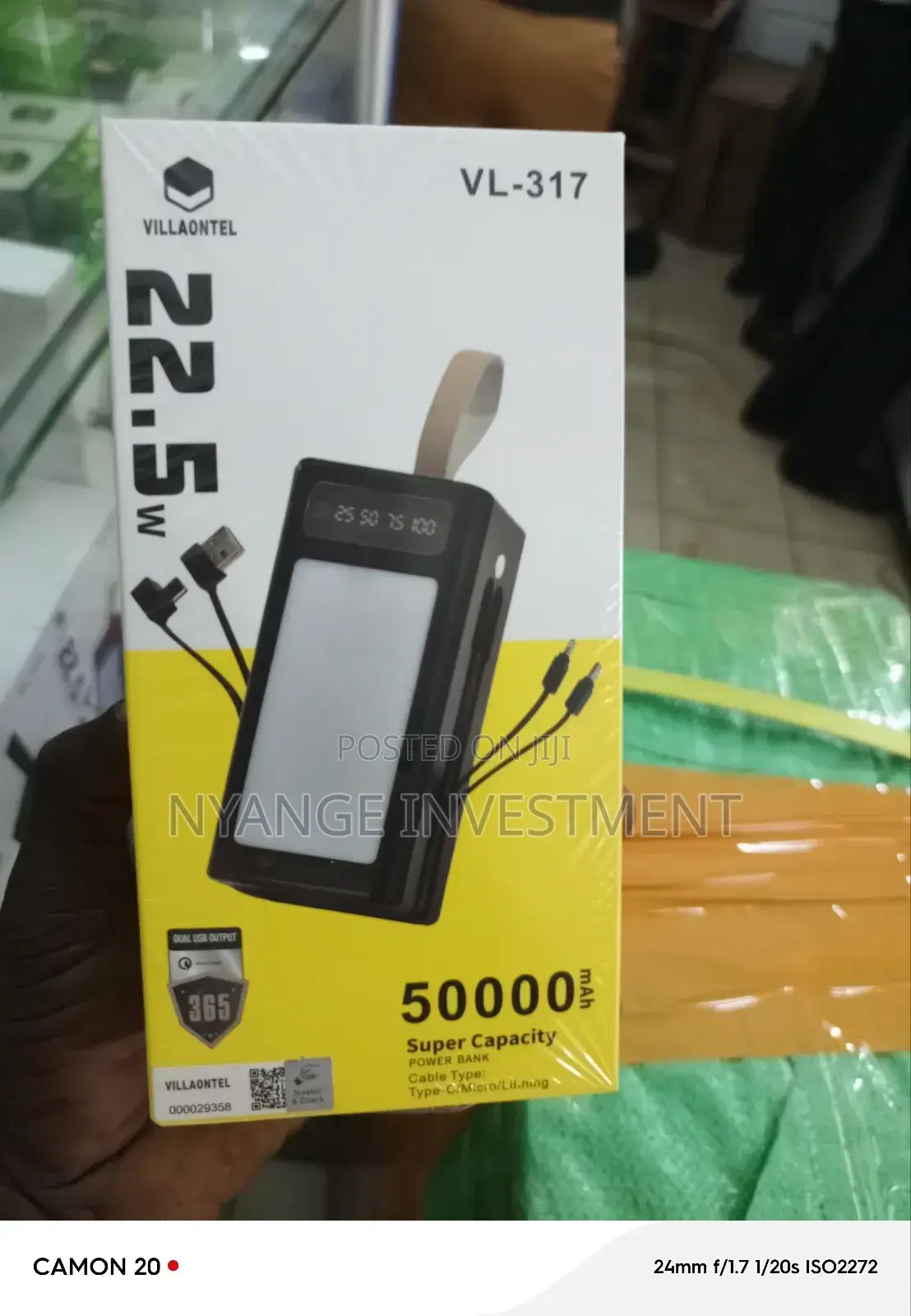 Power Bank 50000mah With Lights. Villaon Power Bank