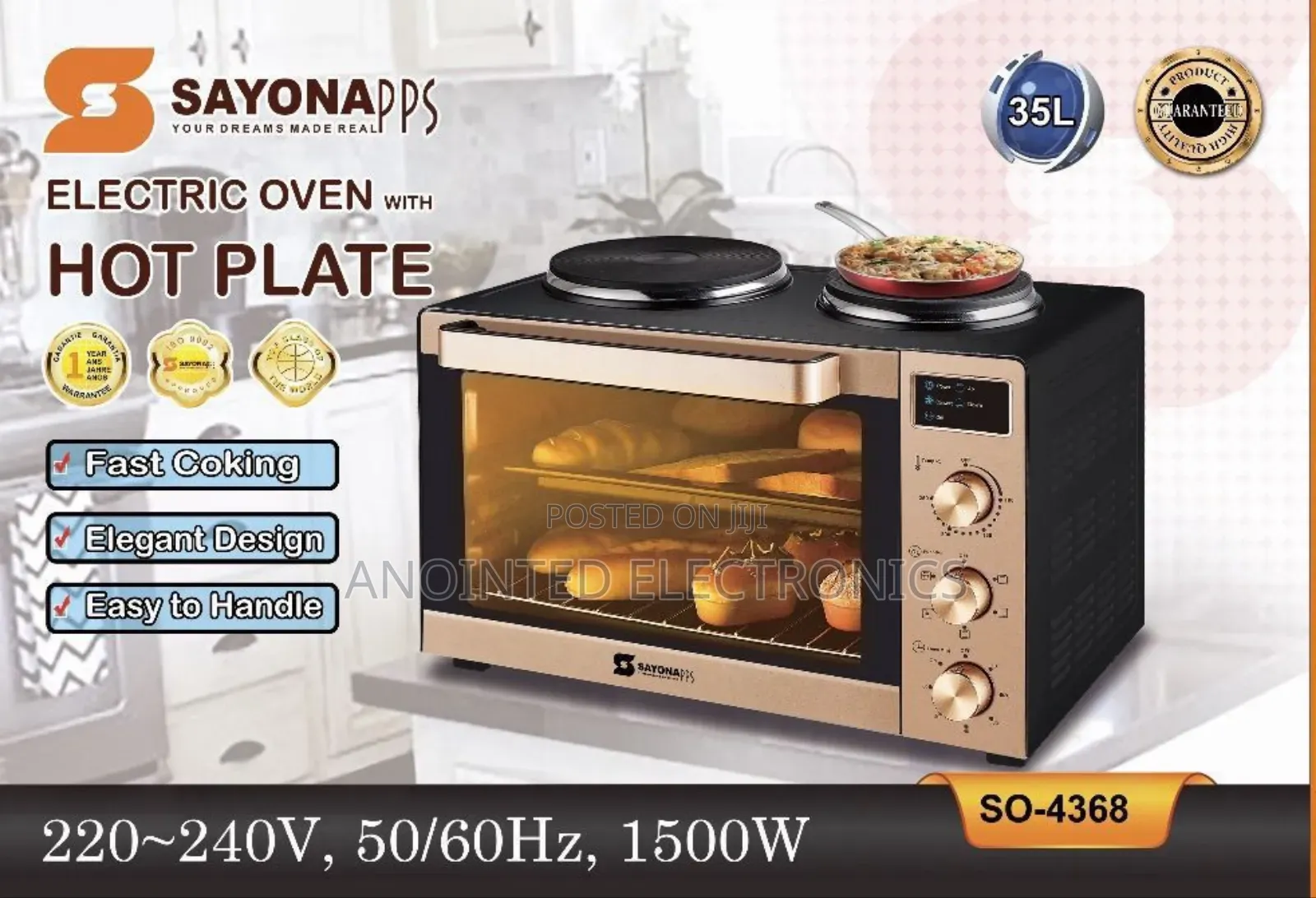 Sayone Oven With Hot Plates