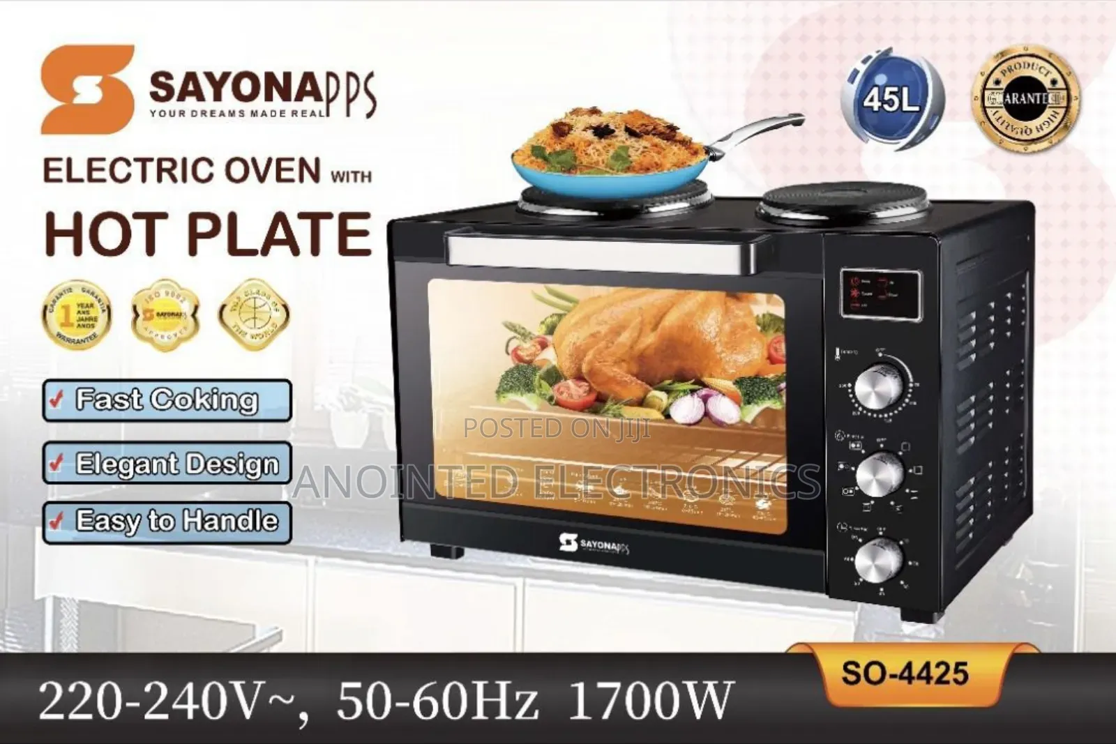 Sayone Oven With Hot Plates