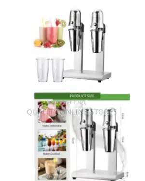 Twin Head Milkshake Mixer 300w Stainless Steel Milkshake Machine .