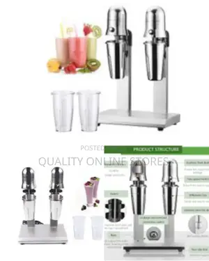 Twin Head Milkshake Mixer 300w Stainless Steel Milkshake Machine .