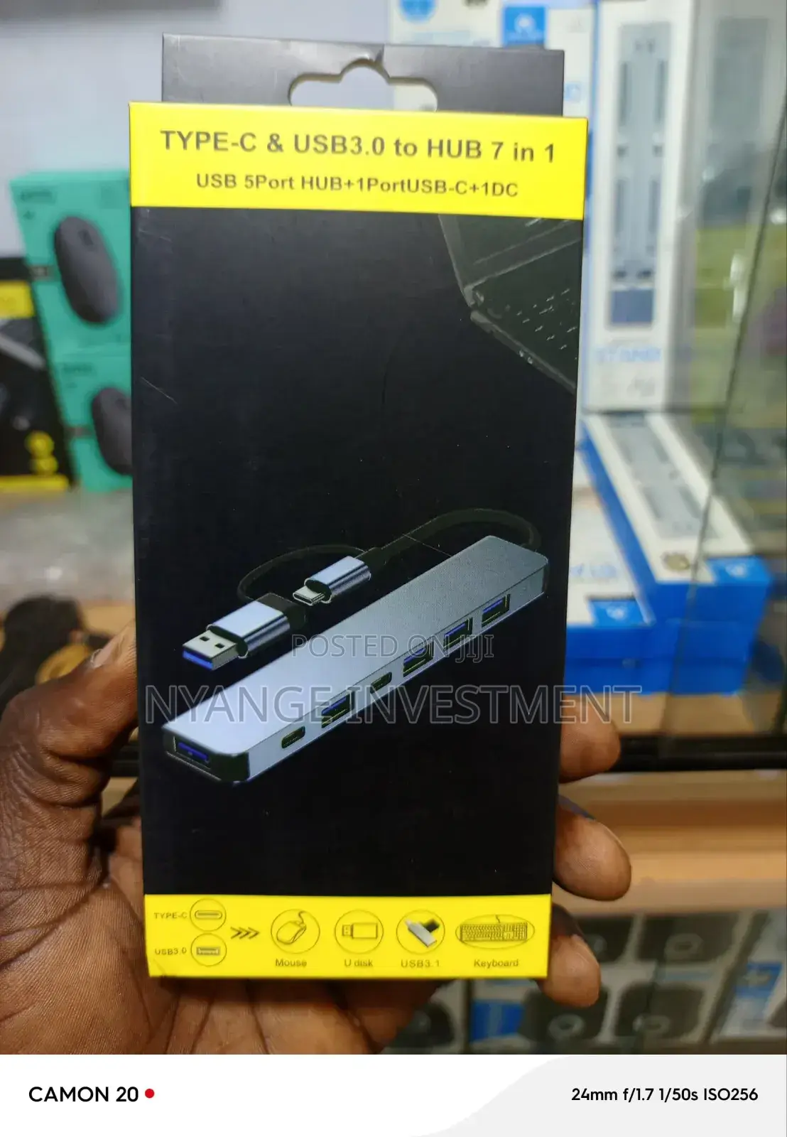 Type-C Usb3.0 to Hub 7 in 1
Usb 5port Hub+1portusb-C+1dc
