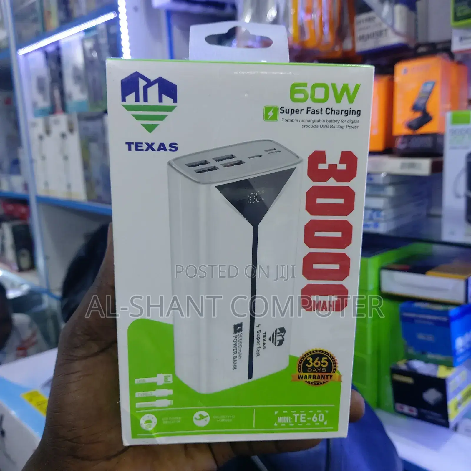 60w Super Fast Power Bank Texas 30000mah