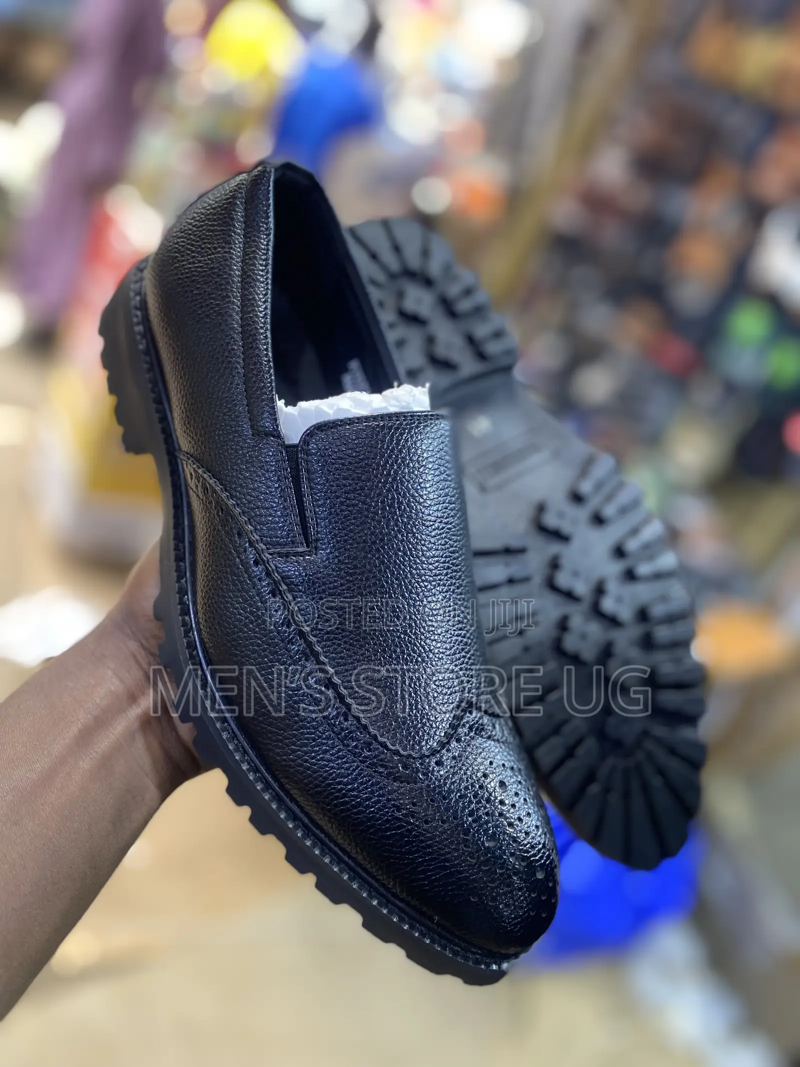 Men’S Black Oxford Shoe Without Laces