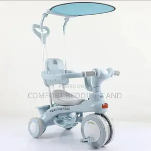 Heavy Baby Tricycle Blue With Shade