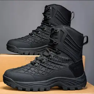 Men's Stripped Boots Black