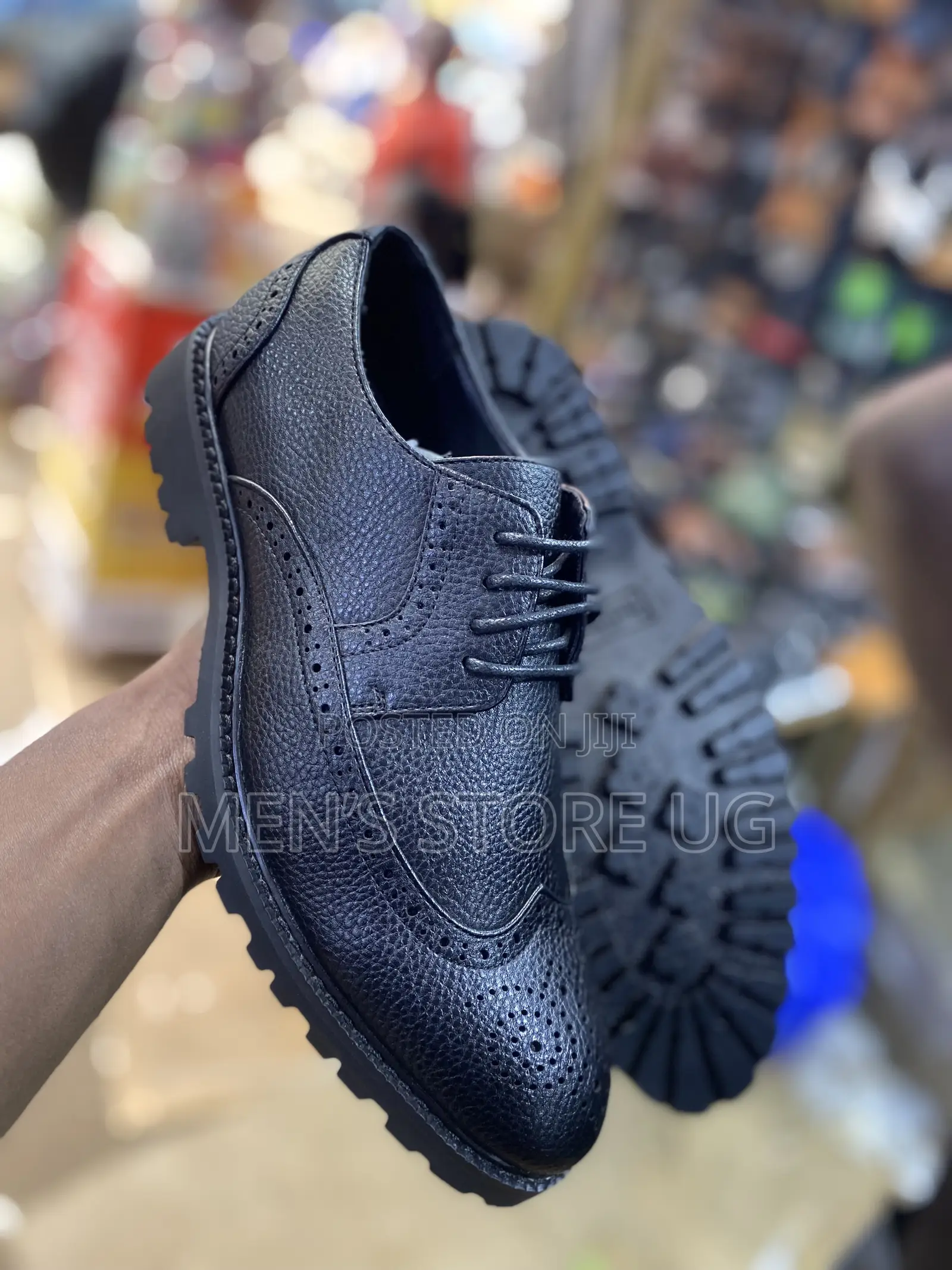 Men’S Black Leather Oxford Shoes With Laces