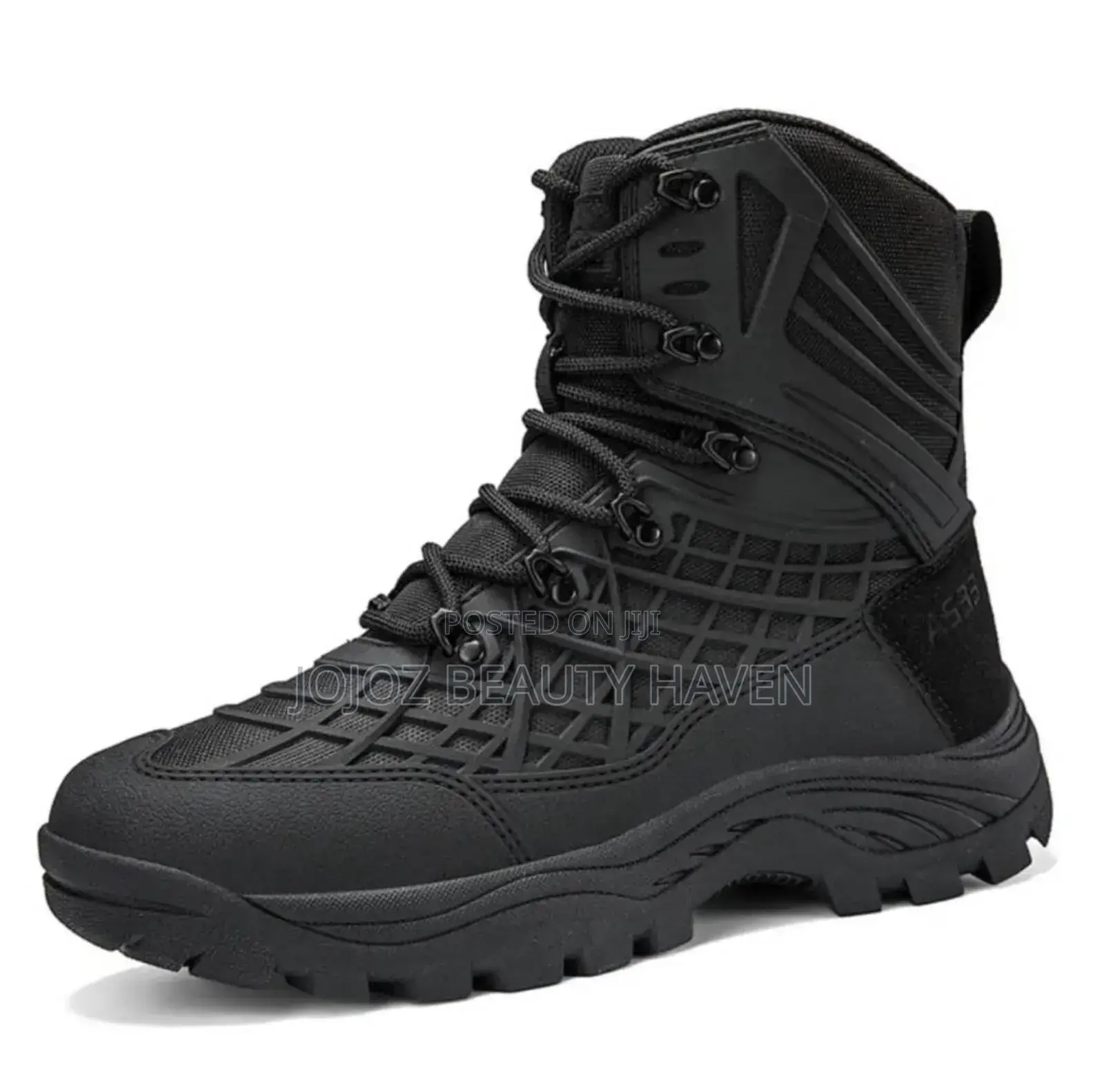 Men's Stripped Boots Black