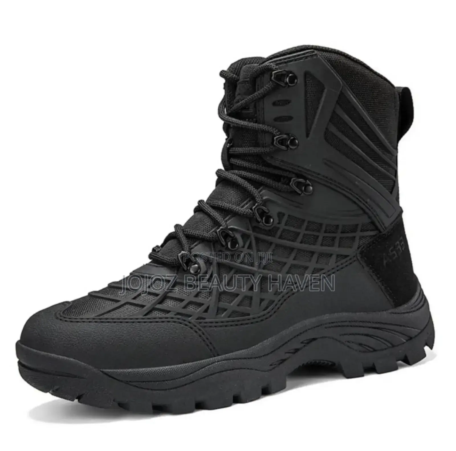 Men's Stripped Boots Black