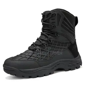 Men's Stripped Boots Black