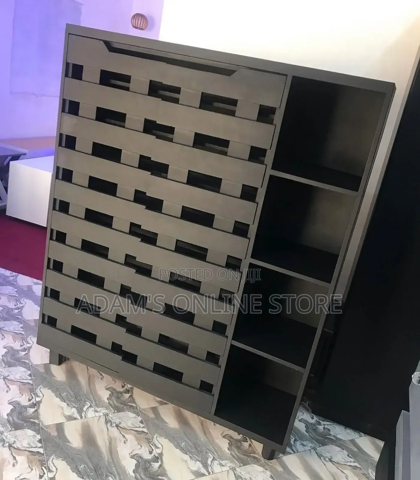 Black Shoe Rack 4ft by 6ft Height