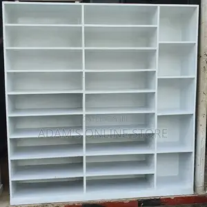 White Shoe Rack 5ft by 7.5ft Height
