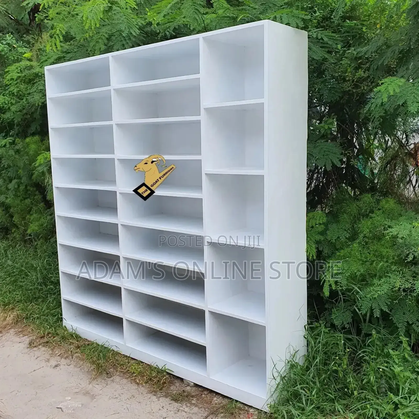White Shoe Rack 5ft by 7.5ft Height