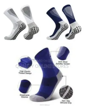 Grip Crew Compression Anti-Slip Sport Socks Athletic Socks Non-Grip