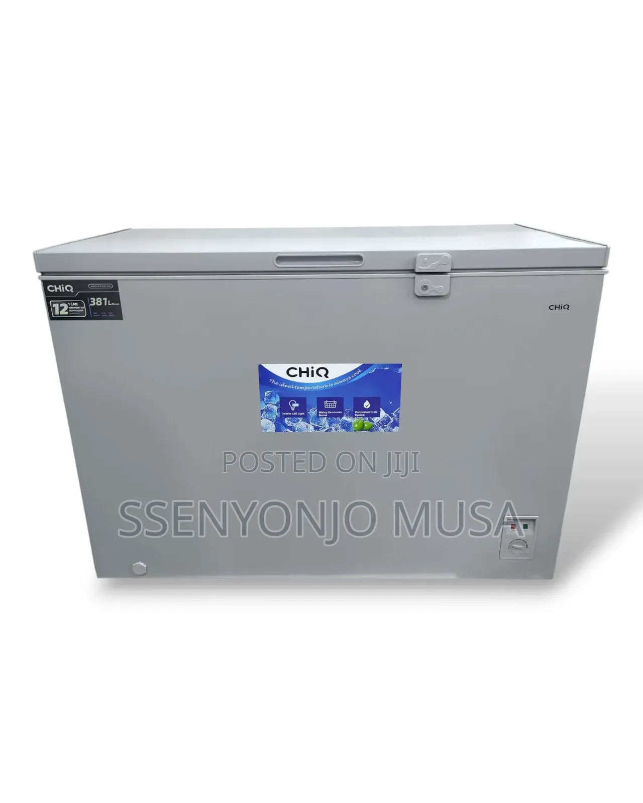 Chiq 400l Chest Freezer - 12 Year Warranty, Silver