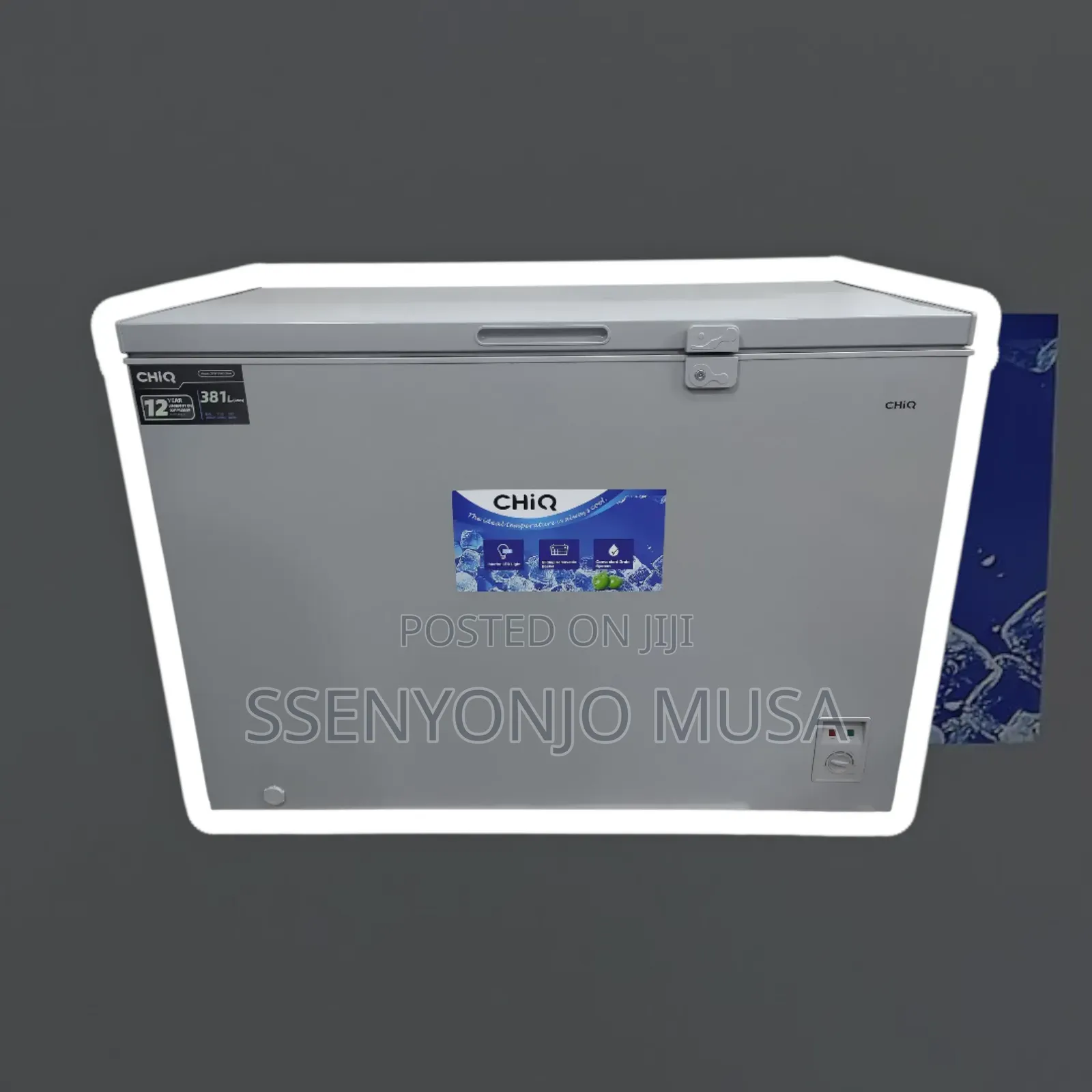 Chiq 400l Chest Freezer - 12 Year Warranty, Silver