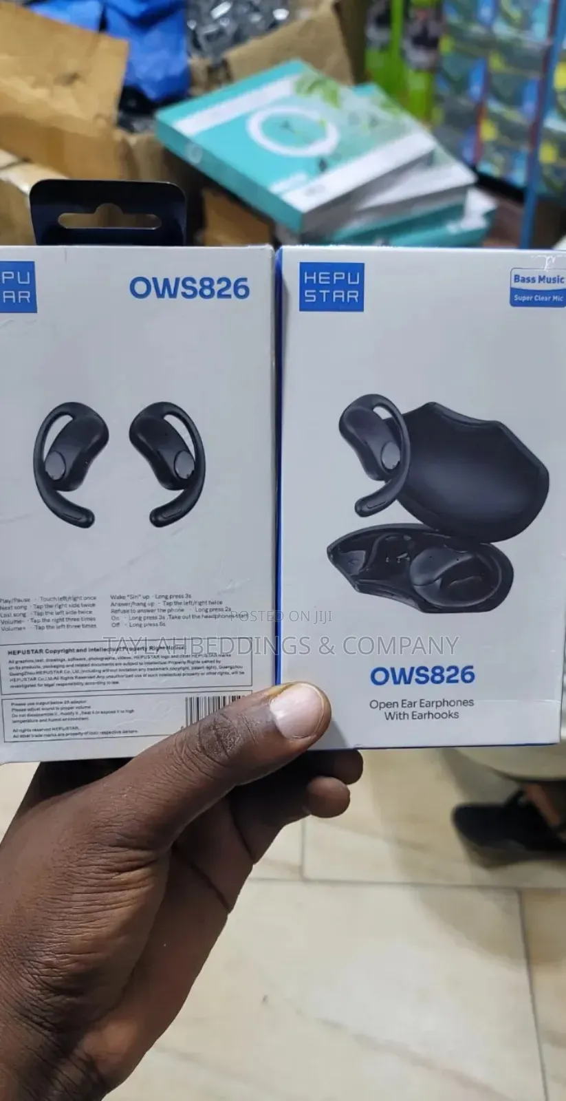 Hepustar Wireless Earbuds Bluetooth 5.4headphones 10hrs Play Backsport