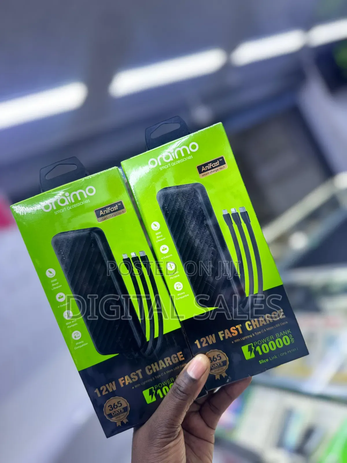 Oraimo 12w Fast Charge Power Bank 10,000mah