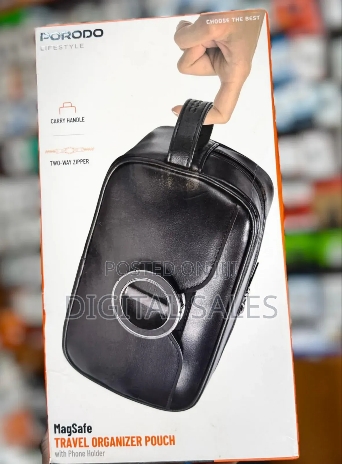 Porodo Magsafe Travel Organizer Pouch With Phone Holder