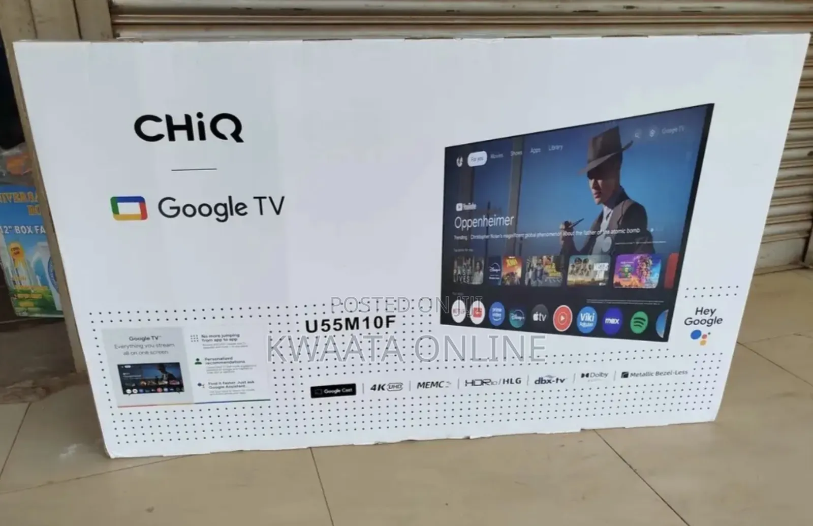 Chiq Smart Android Tv, Uhd., Wi-Fi, Google Assistant 3 Hdmi, 2 Usb