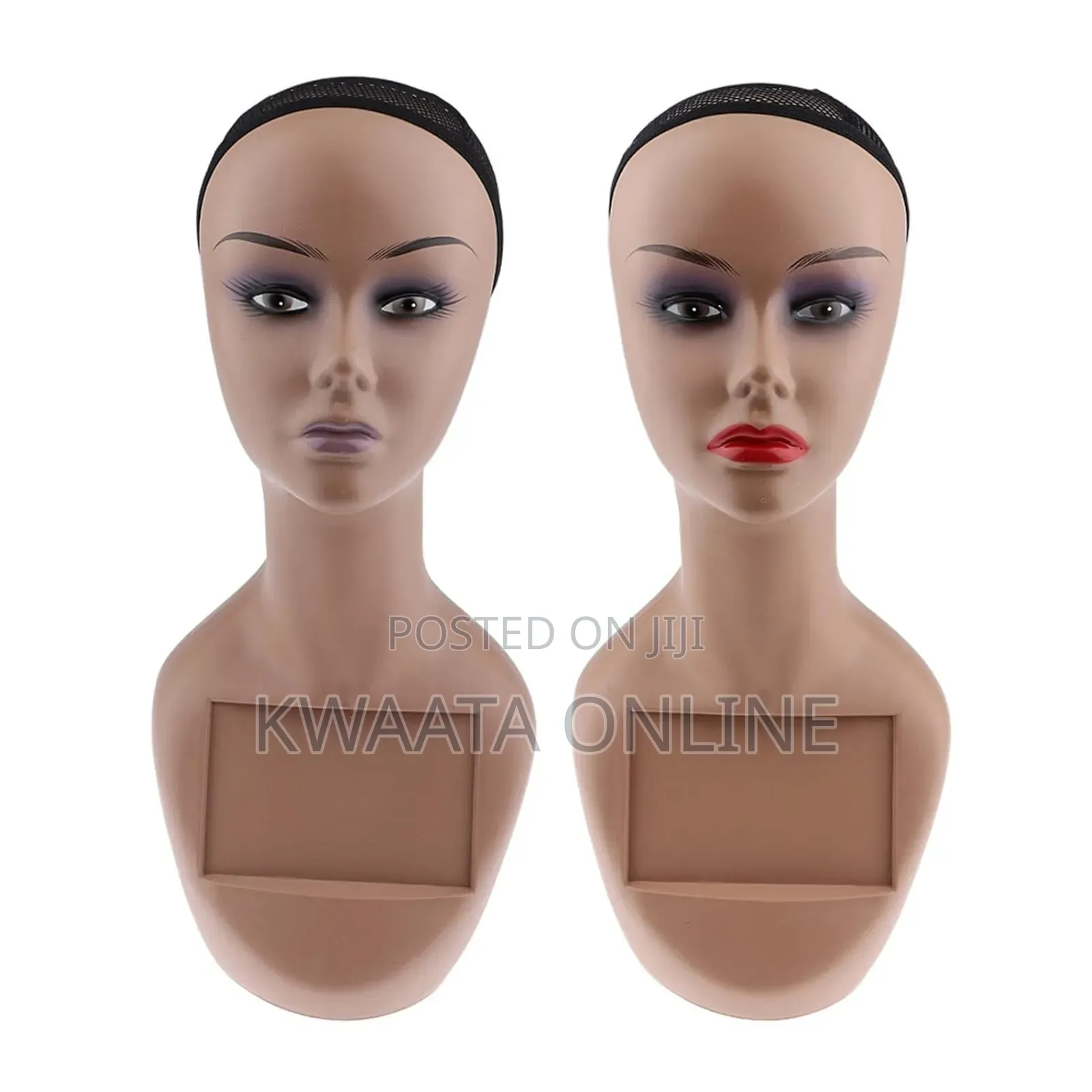 Wig Head Female Mannequin Model Realistic Head With Bust Net Cap