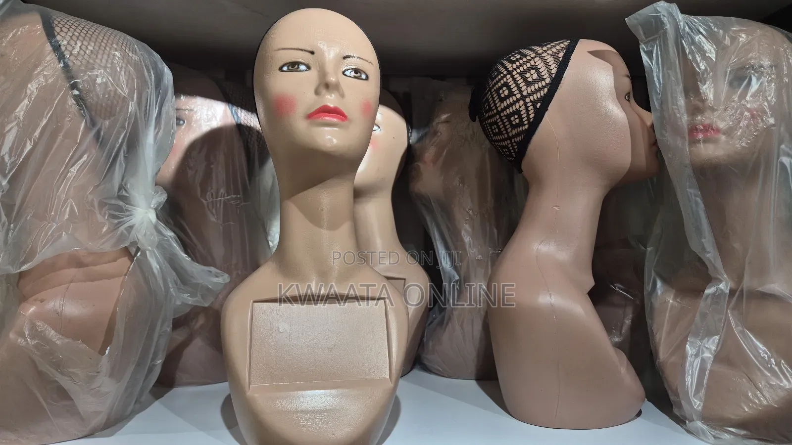 Wig Head Female Mannequin Model Realistic Head With Bust Net Cap
