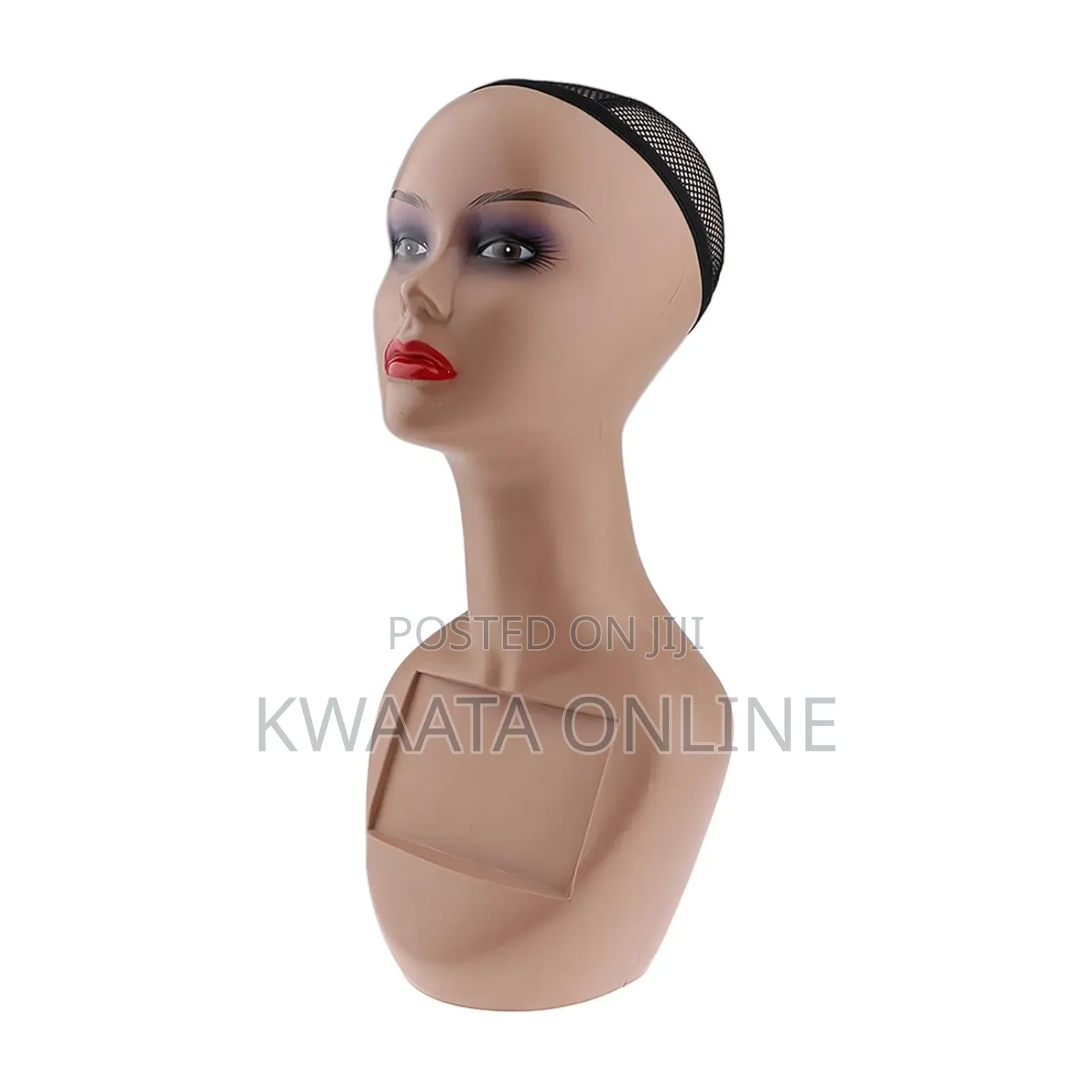 Wig Head Female Mannequin Model Realistic Head With Bust Net Cap