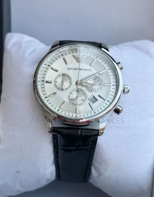 White Face Emporio Armani Men's Original Wrist Time Piece at 20% Discount