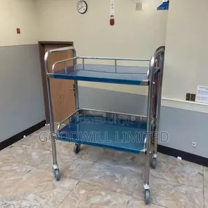Metallic Trolley Double Shelves