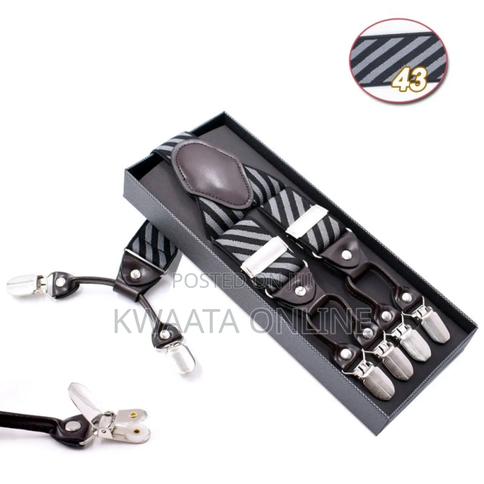 Men's Braces Elastic Shoulder Strap Y Back 6 Clips
Suspenders