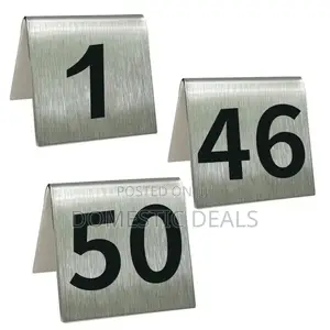 Stainless Steel Table Numbers (1-10)
