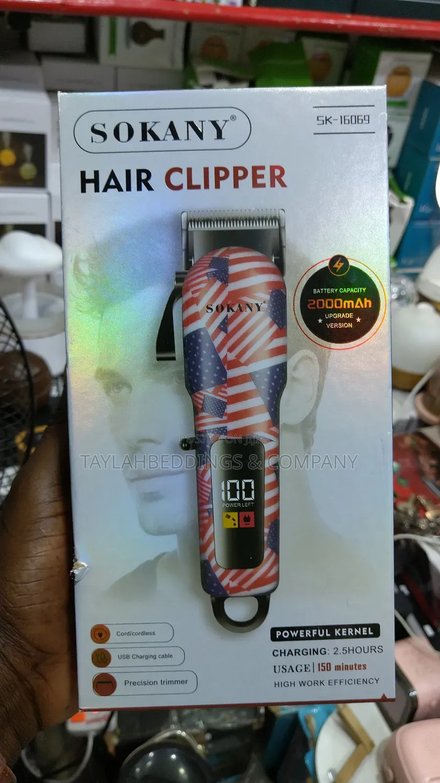 Sokany Sk-9911 Rechargeable Hair Clipper 20000mah Li Battery