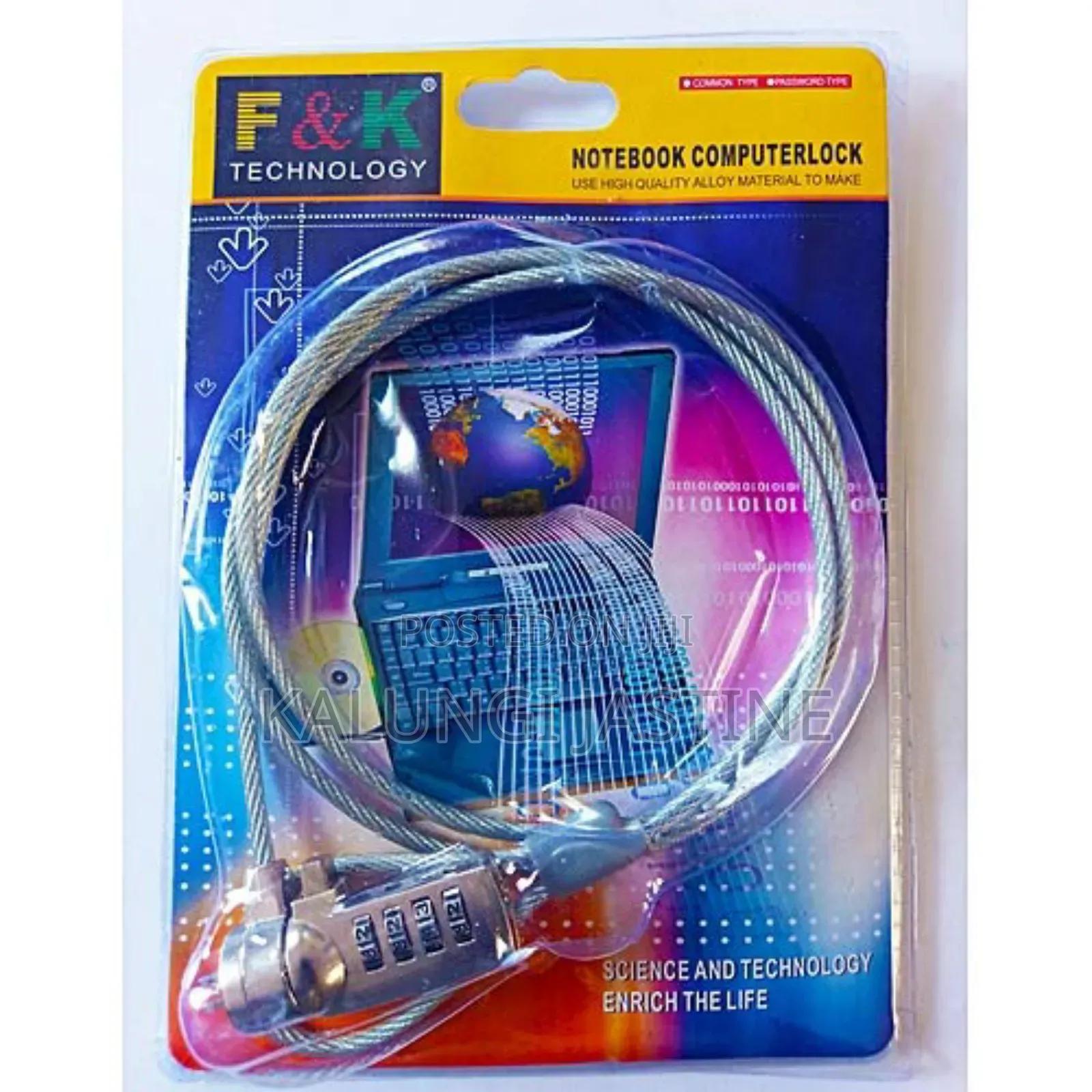F K Technology Note Book Computer Lock Code / Key
