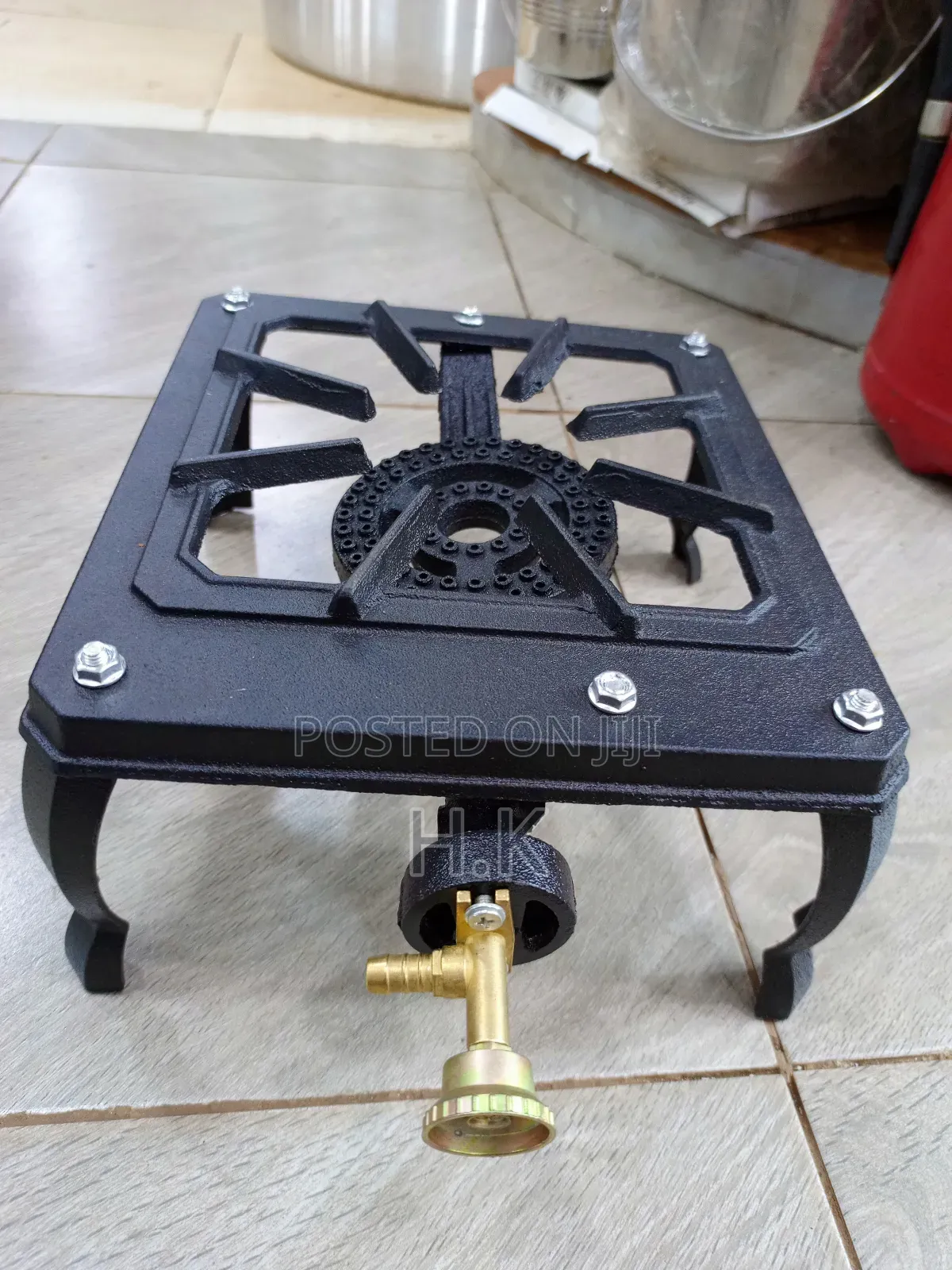 Portable Single Burner Cast Iron Gas Stove.