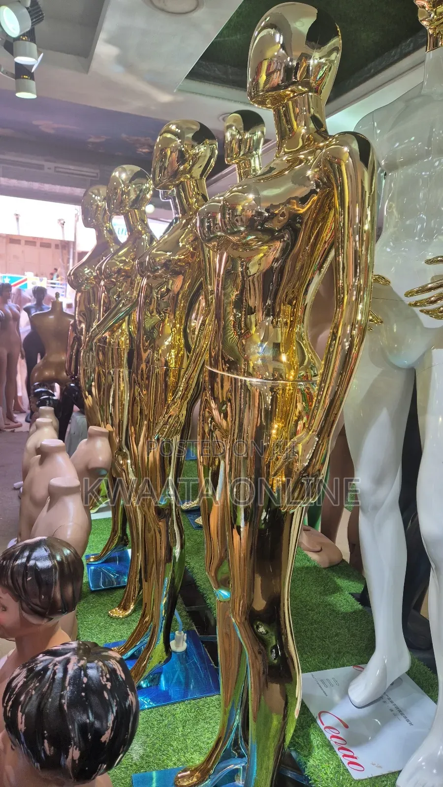 Mannequin Dress Form Woman Gold Full Mannequin, Dress Shape Pinnable