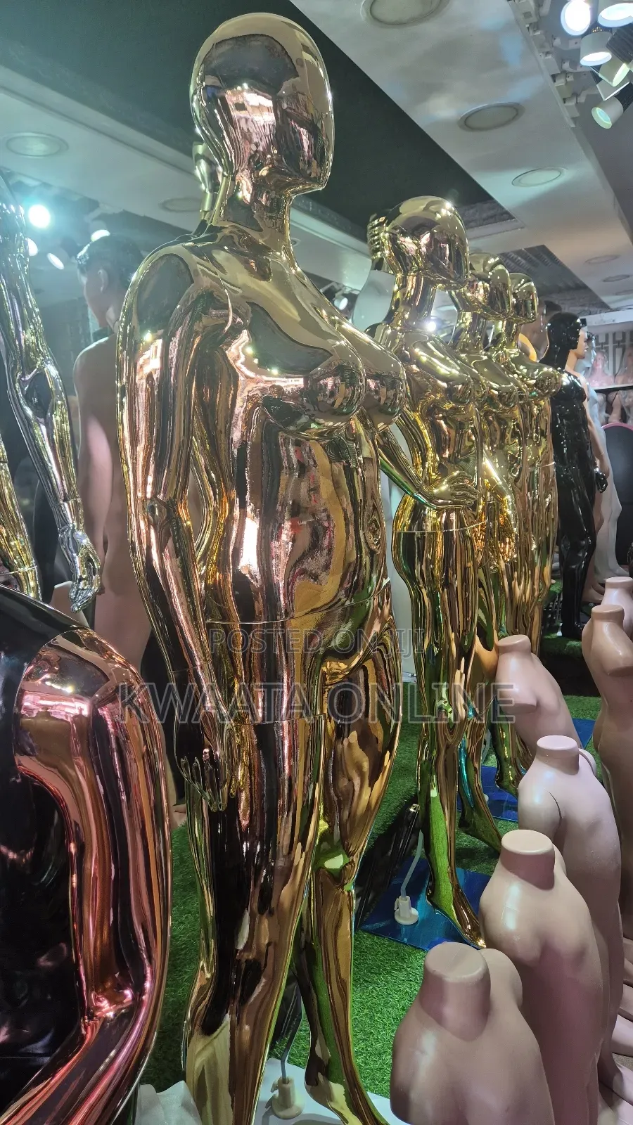 Mannequin Dress Form Woman Gold Full Mannequin, Dress Shape Pinnable