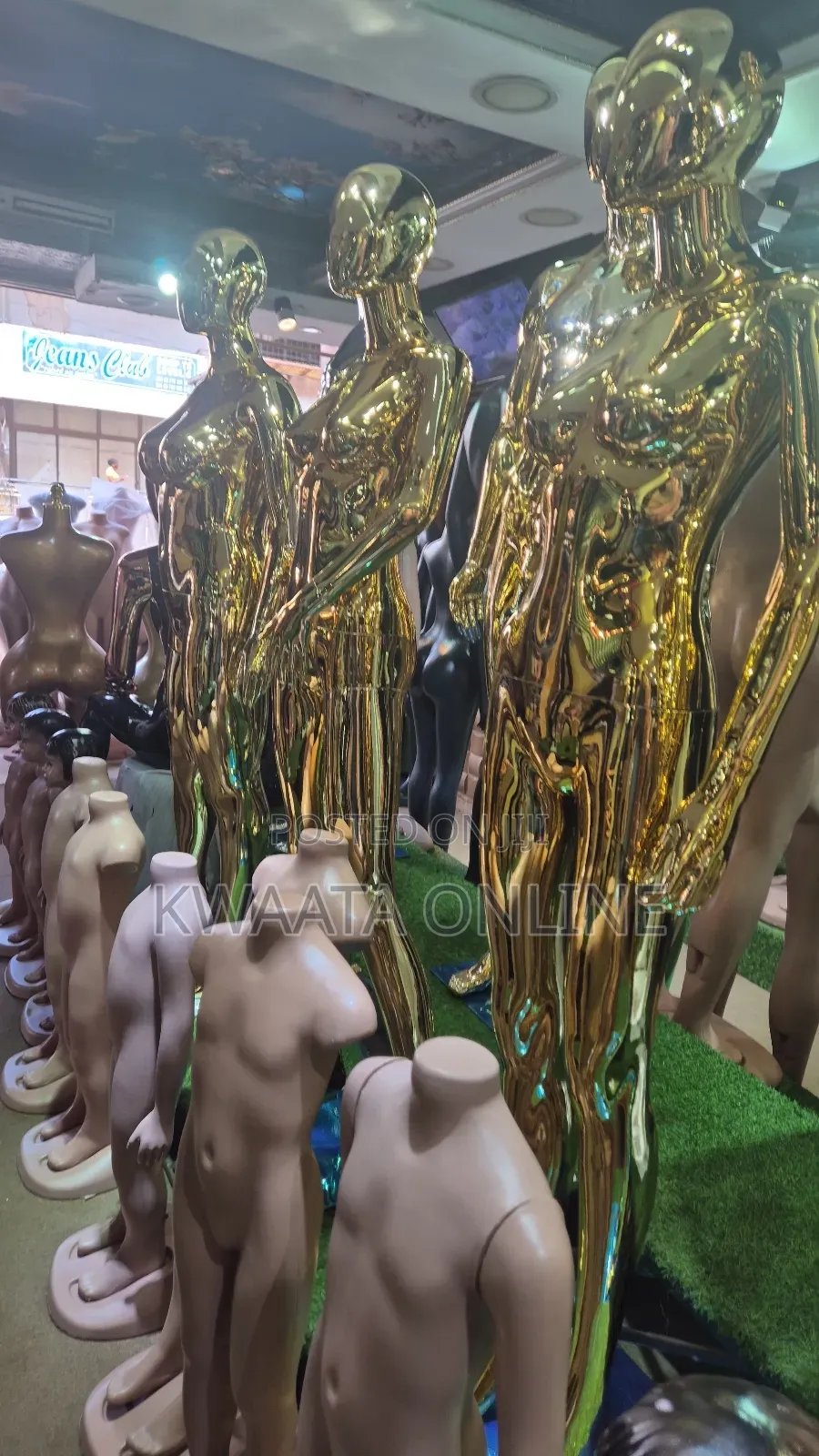Mannequin Dress Form Woman Gold Full Mannequin, Dress Shape Pinnable