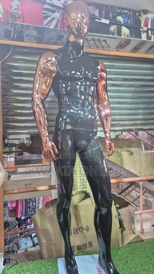 Beautiful Abstract Black Matte Lacquered Male Window Full Mannequin
