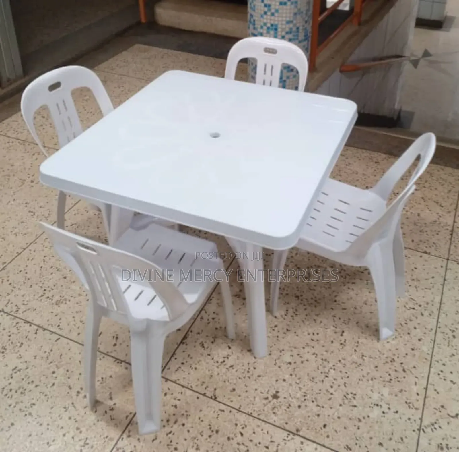 Set of Square Table and Seats