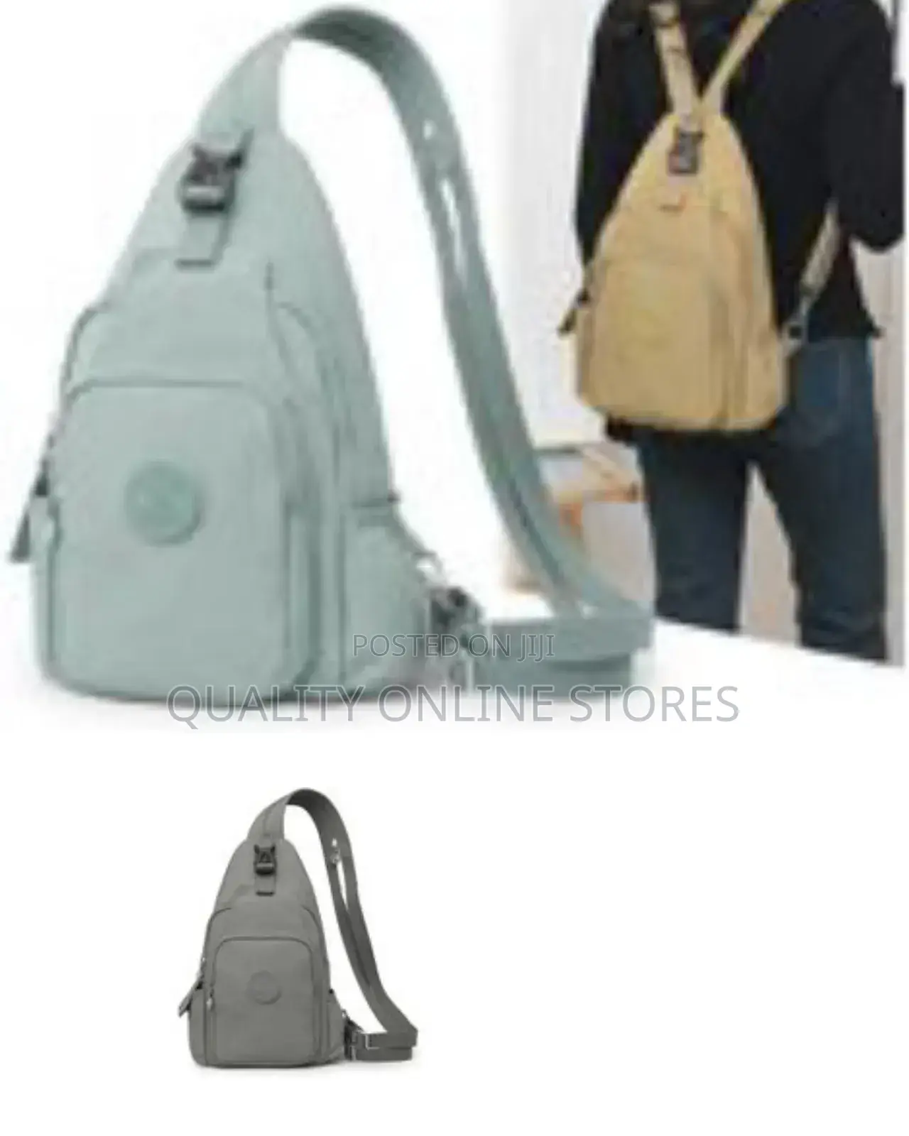 Multi-Pocket Chest Bag Lightweight Business 3-Way Small Backpack Purse