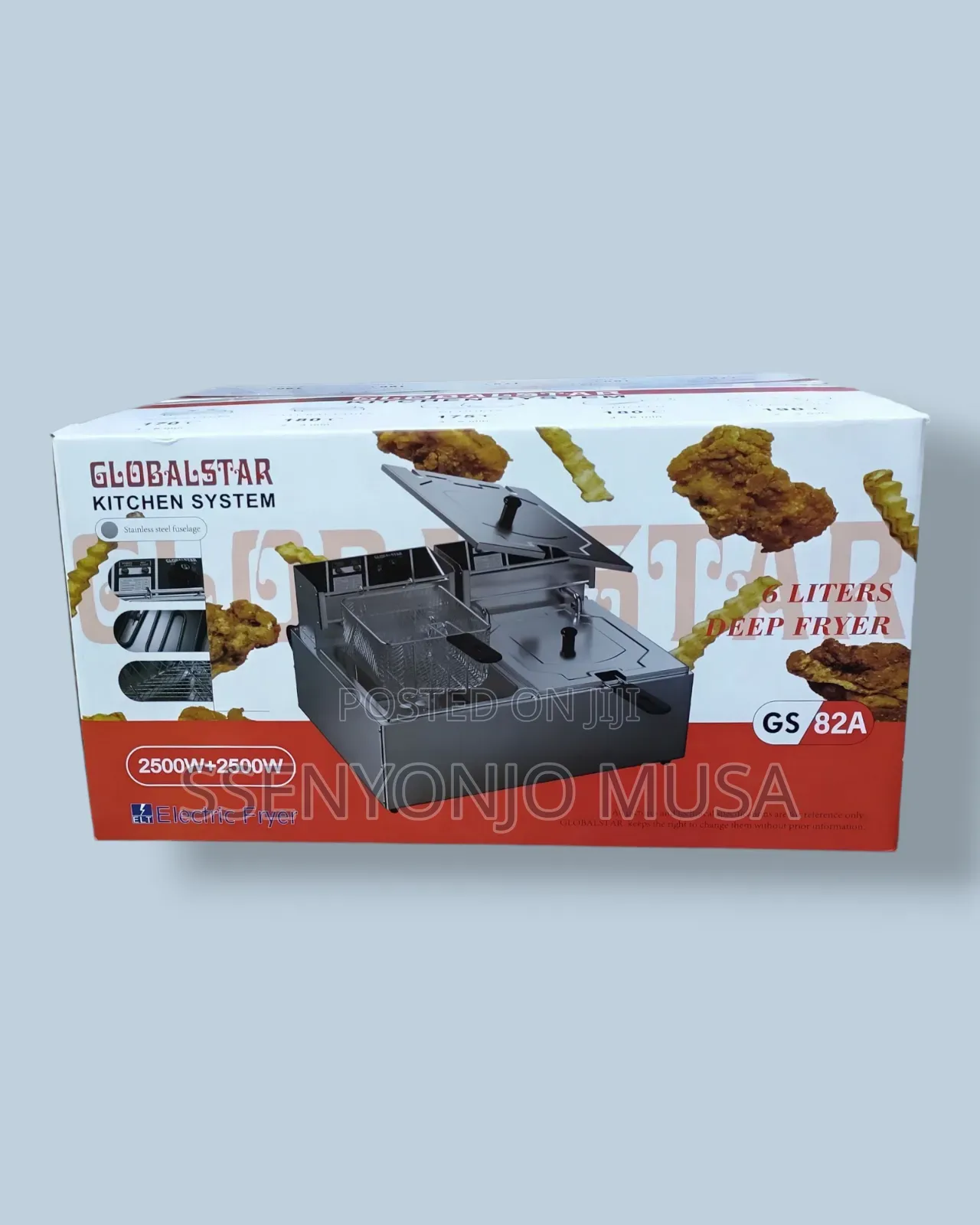 Globalstar Double Deep Fryer- 12l Capacity, 220-240v